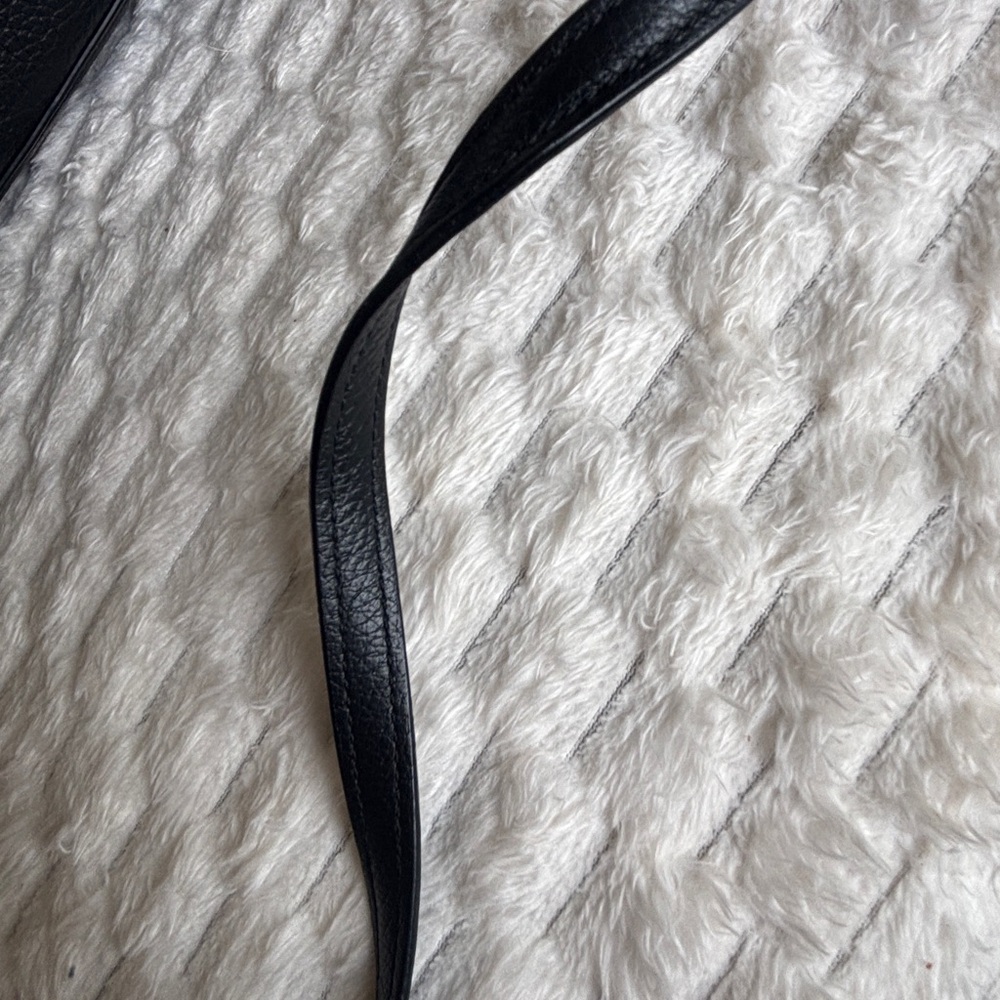 Coach New York Black Pebbled Leather Prairie Satchel Crossbody Gold Hardware - Picture 8 of 13